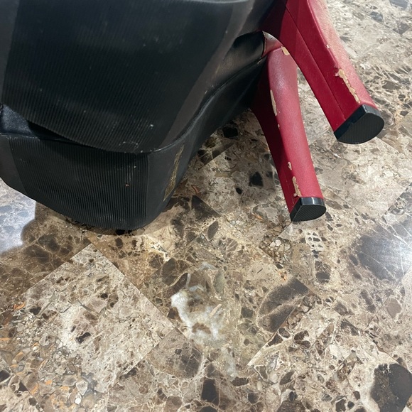 Women's Qupid Black & Red Platform Heels size 8 - Picture 8 of 9
